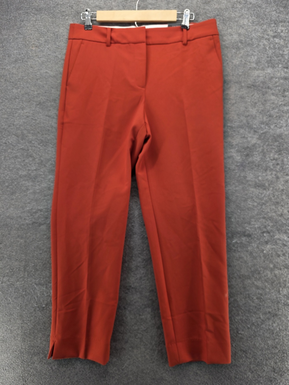 Talbots Pants Womens 10P Red Hampshire Ankle Straight Leg Stretch Petite Career